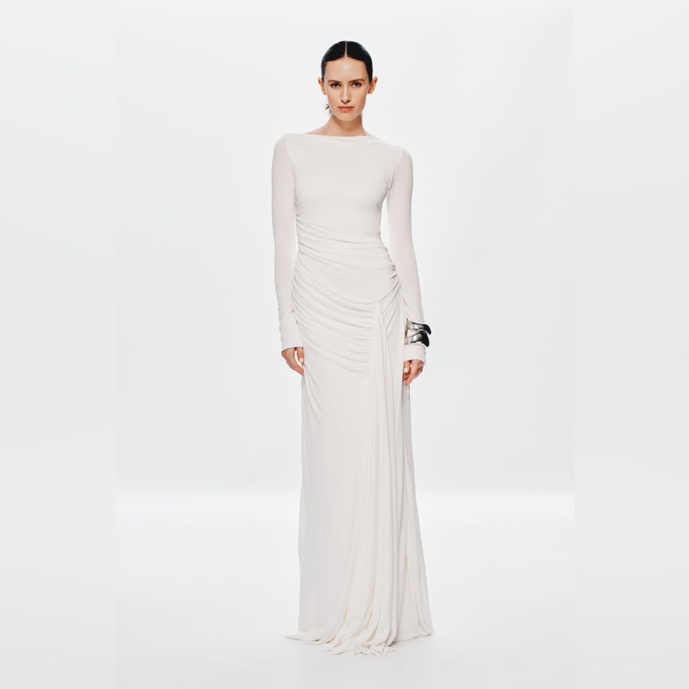 Misha Collection THE 'GLACIER' CUPRO LONG SLEEVE DRESS